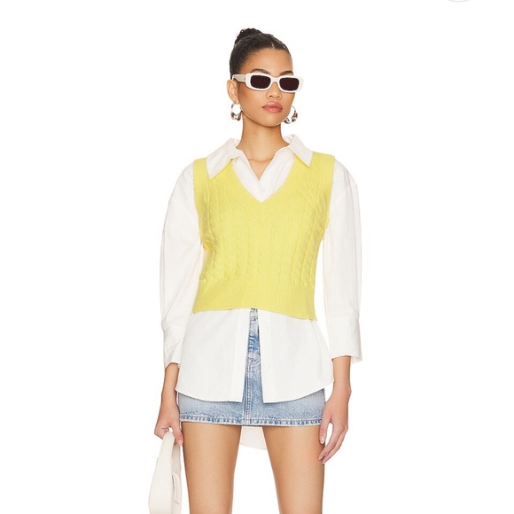 Yellow knit vest from REVOLVE - Picture 3 of 3